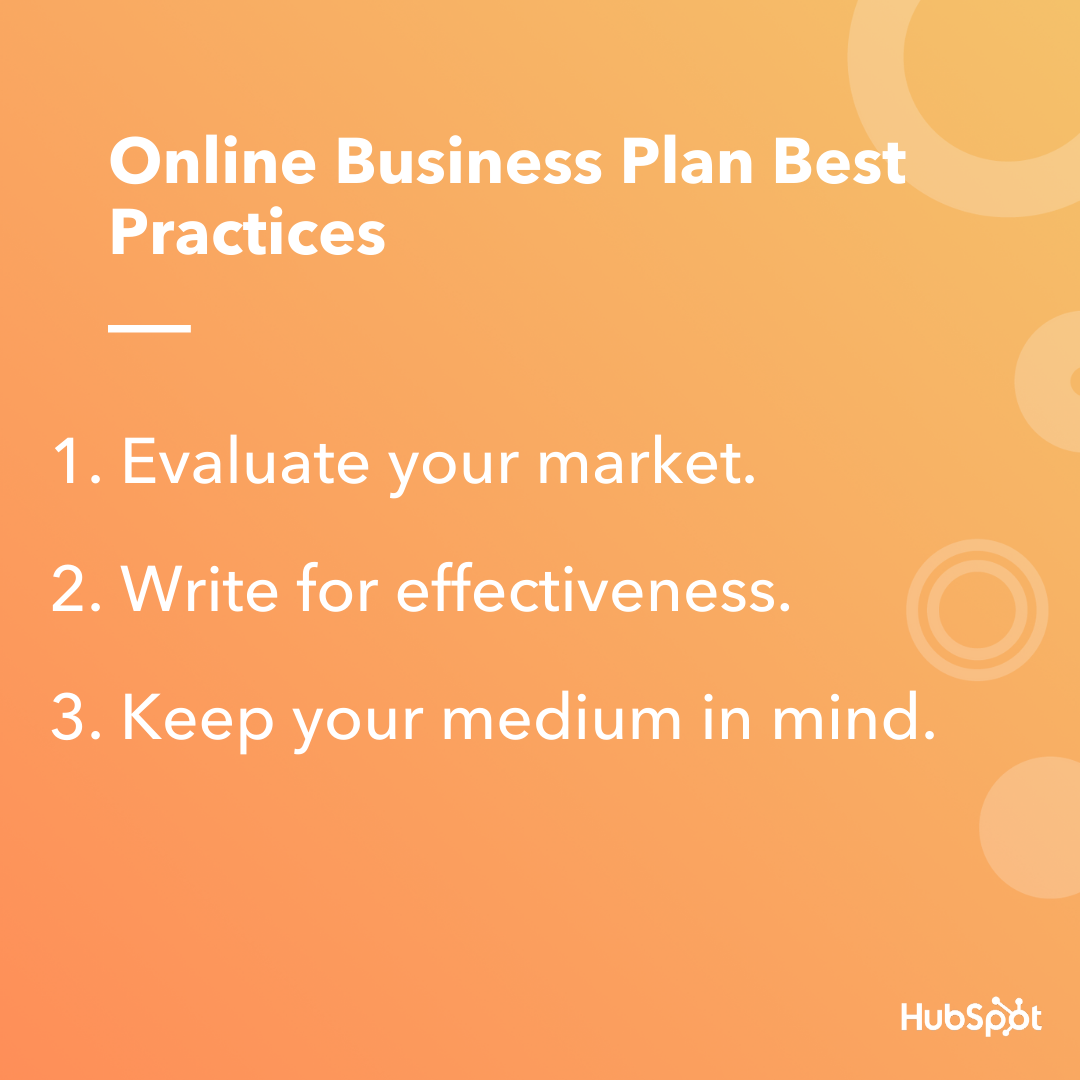 Online business plan best practices